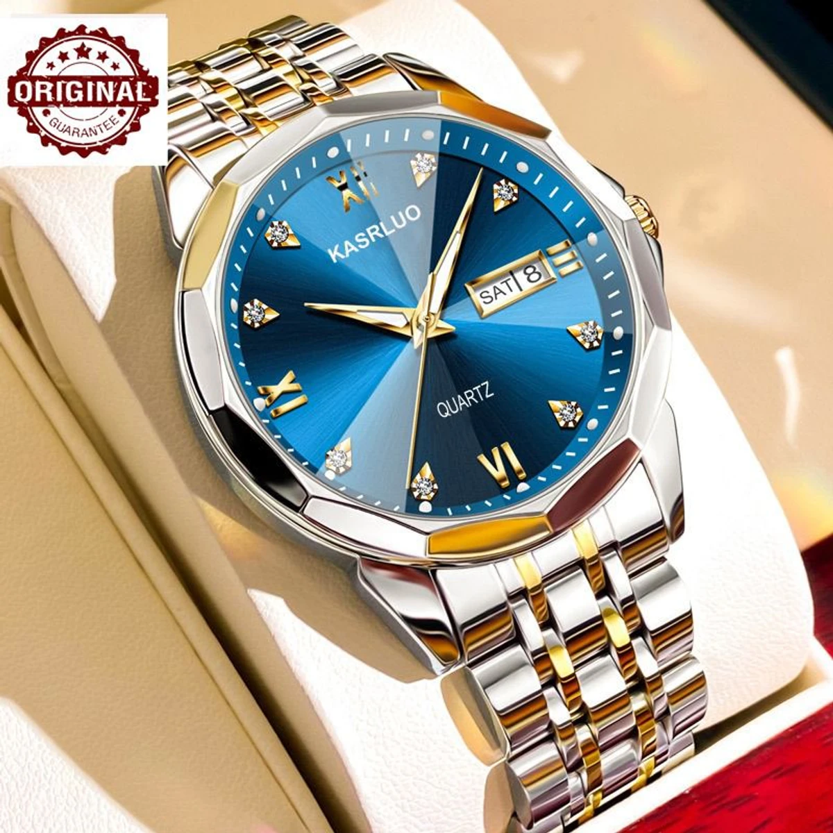 WOMAN KASARUL নতুন ডিজাইনের মেয়েদের জন্য ঘড়ি SILVER GOLDEN BLUE