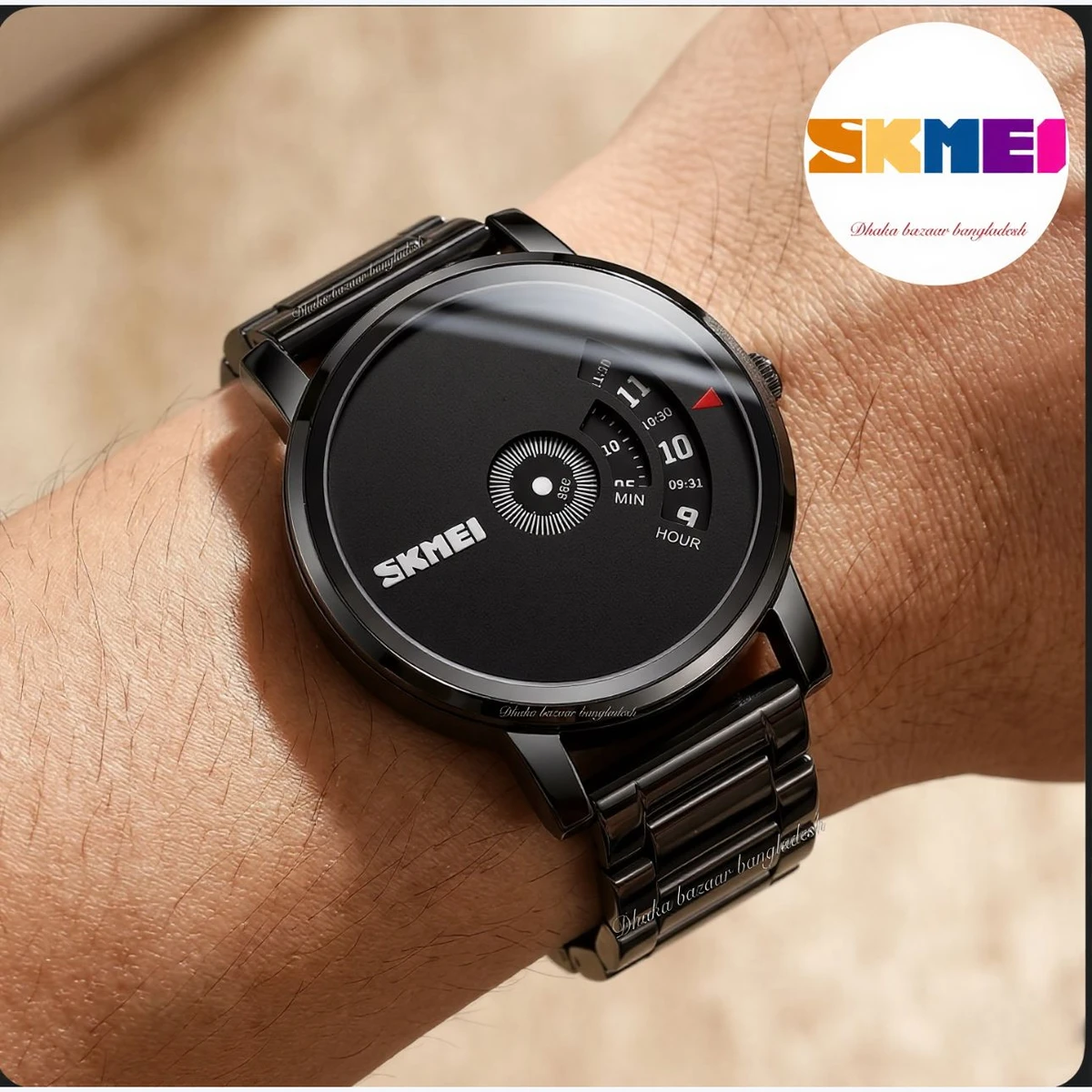 CHAKA 12 নতুন ডিজাইনের পুরুষদের জন্য ঘড়ি BLACK