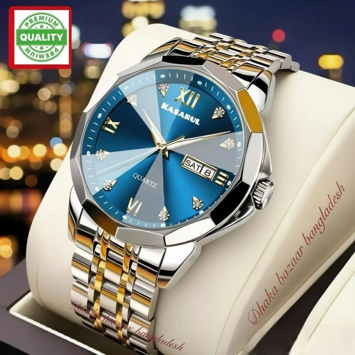 KASARULZ NEXT নতুন ডিজাইনের পুরুষদের জন্য ঘড়ি BSILVER GOLDEN BLUE