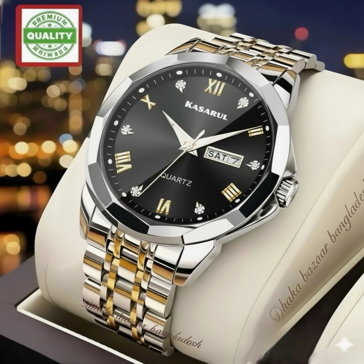 KASARULZ NEXT নতুন ডিজাইনের পুরুষদের জন্য ঘড়ি BSILVER GOLDEN BLACK