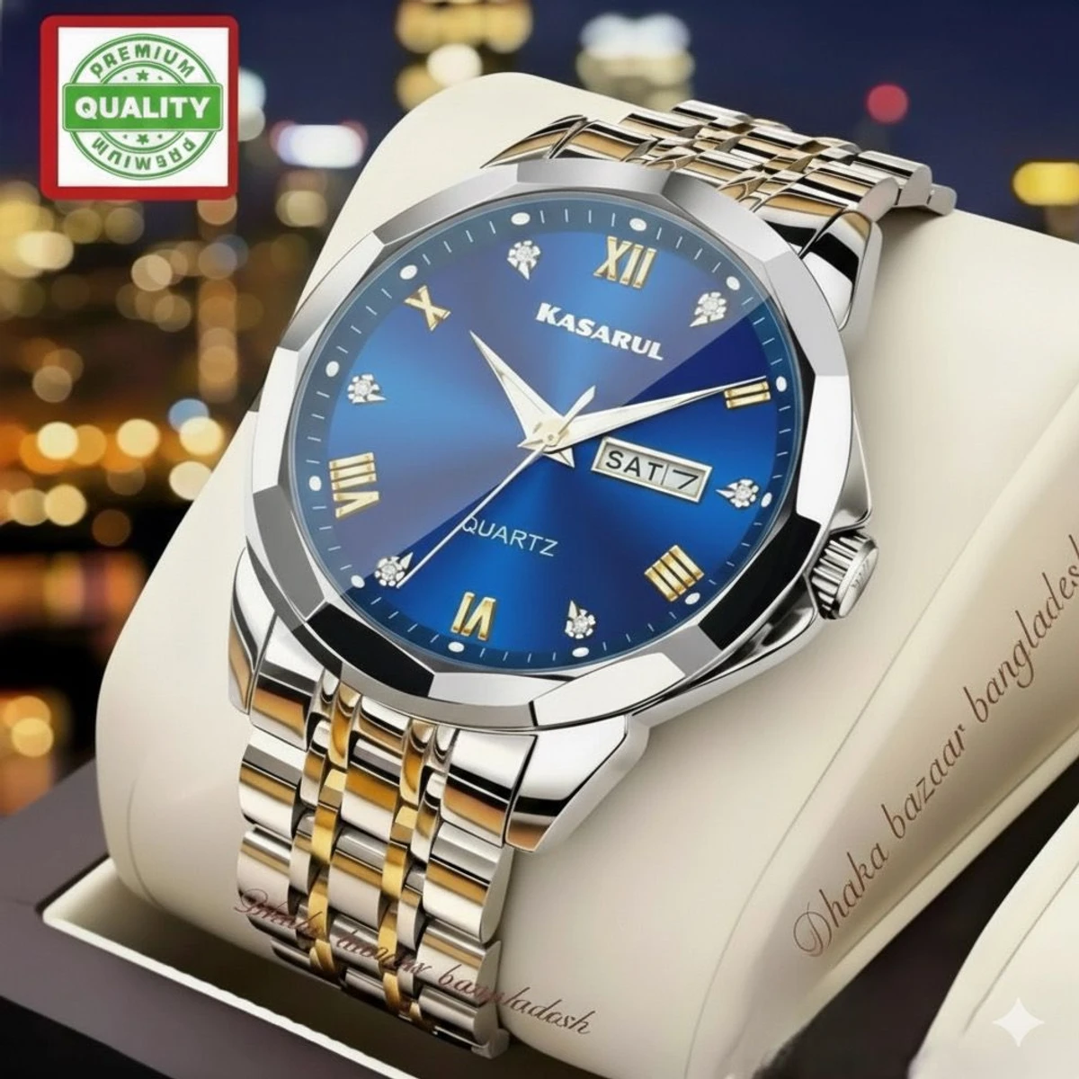 KASARULZ NEXT নতুন ডিজাইনের পুরুষদের জন্য ঘড়ি BSILVER GOLDEN BLUE