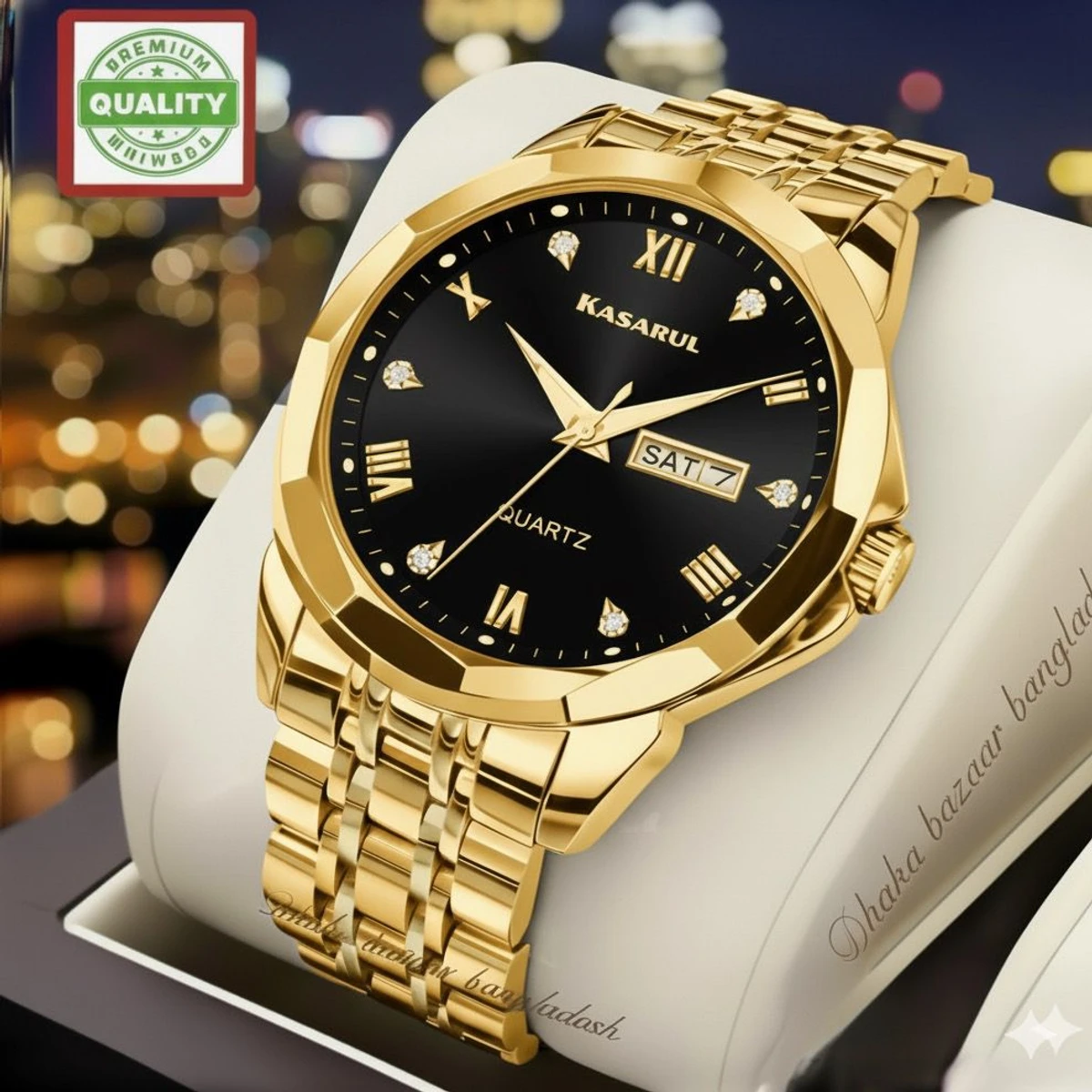 KASARULZ NEXT নতুন ডিজাইনের পুরুষদের জন্য ঘড়ি GOLDEN BLACK