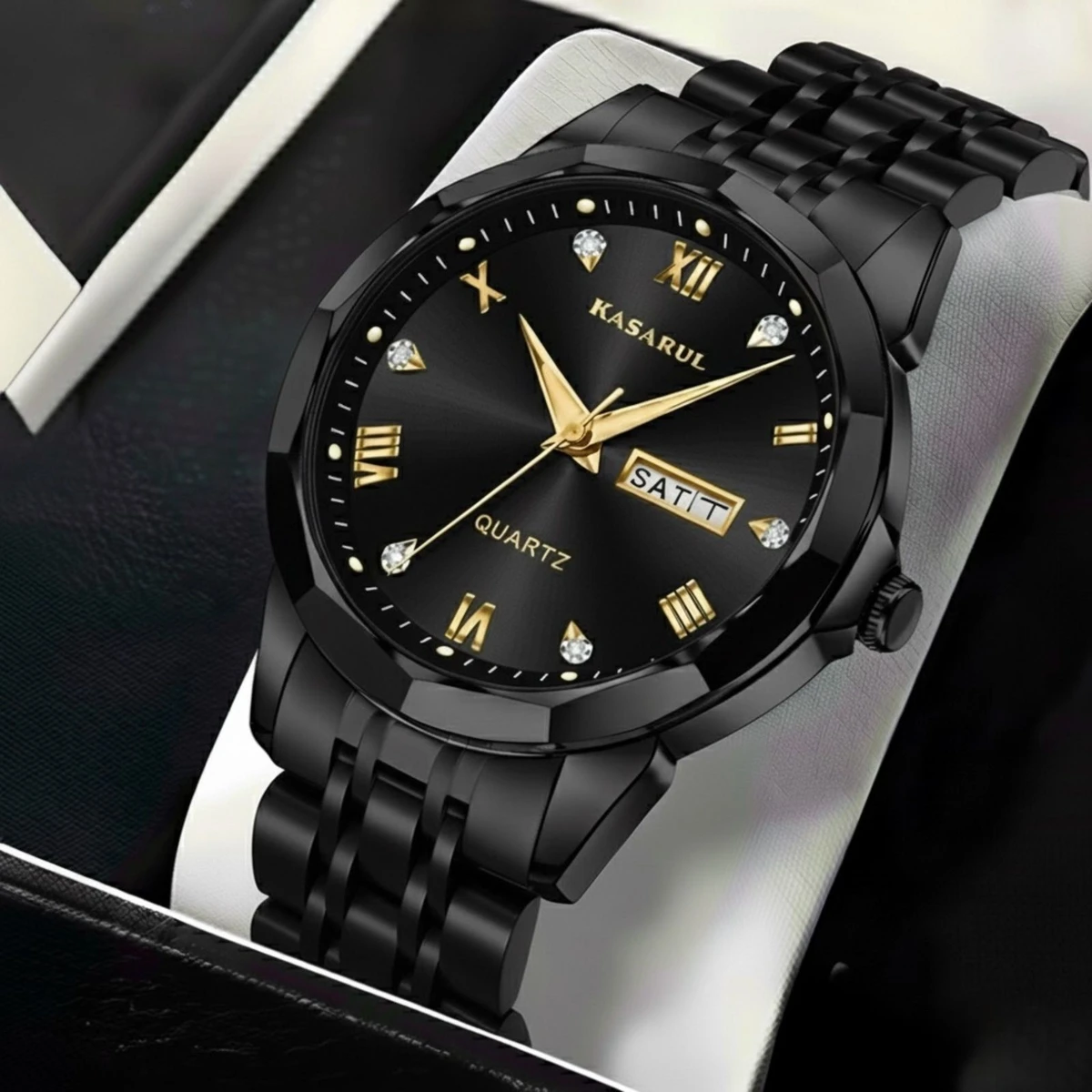 KASARULSZ KAZ  নতুন ডিজাইনের পুরুষদের জন্য ঘড়ি BLACK