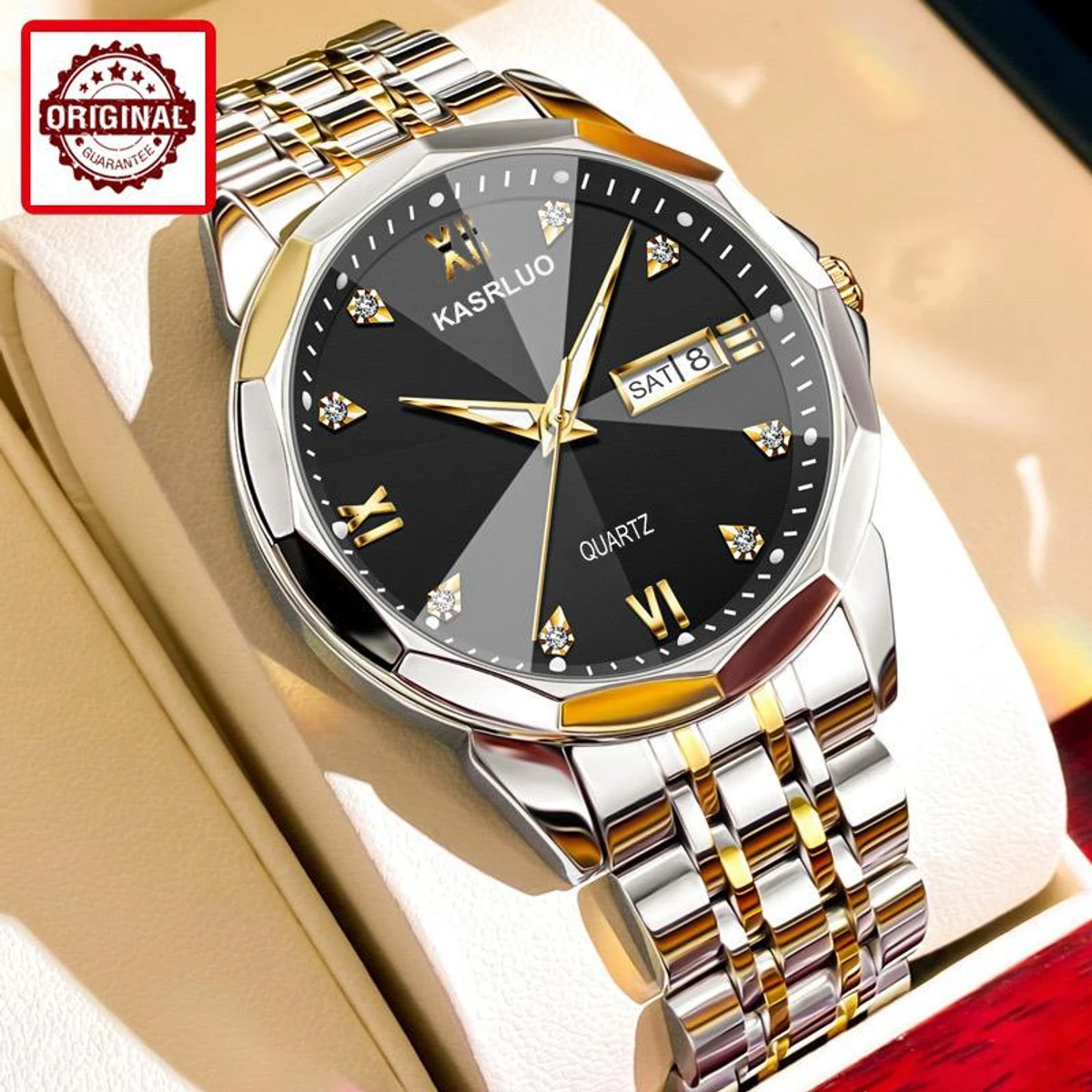 WOMAN KASARUL নতুন ডিজাইনের মেয়েদের জন্য ঘড়ি SILVER GOLDEN BLACK