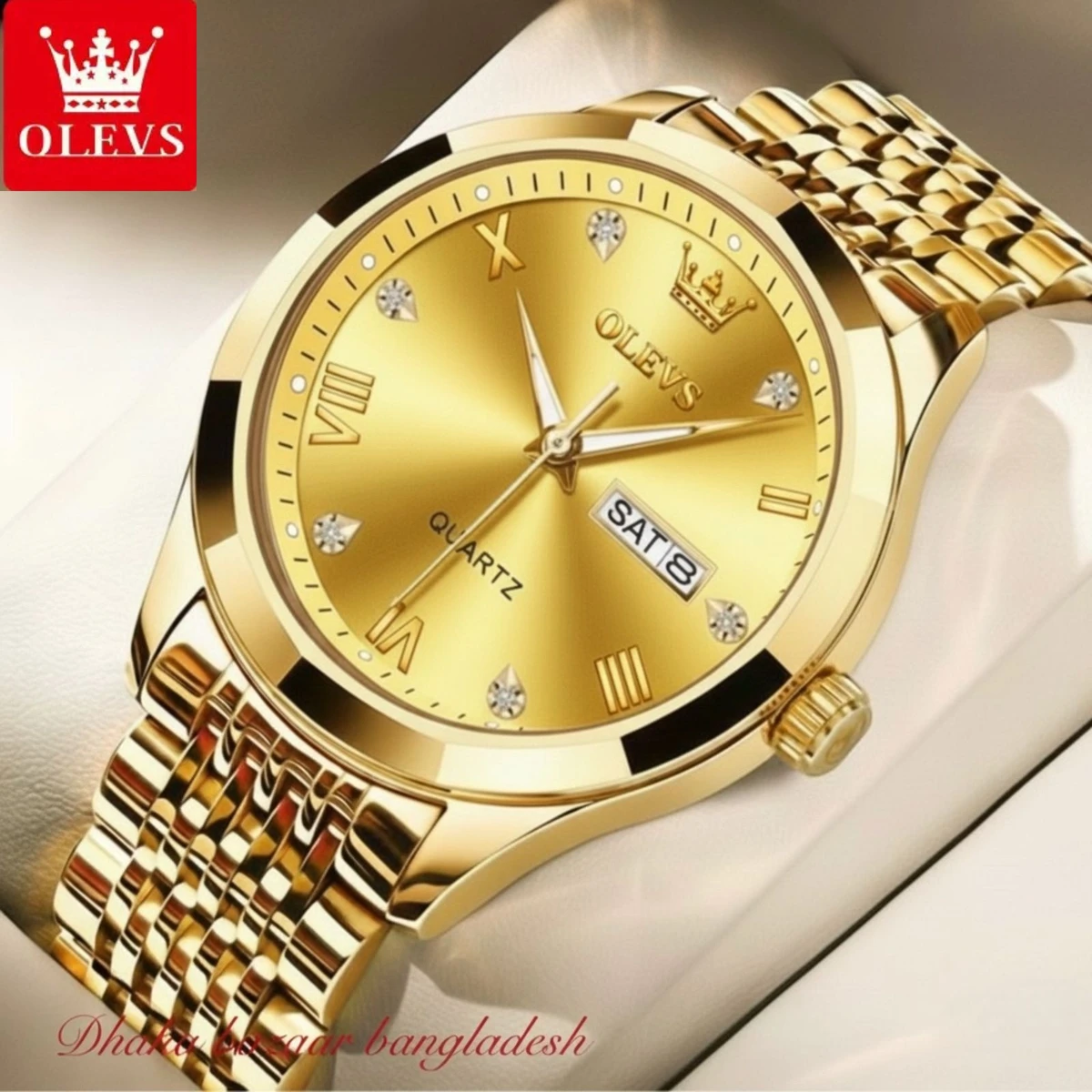 OliveZ  NEXT নতুন ডিজাইনের পুরুষদের জন্য ঘড়ি GOLDEN