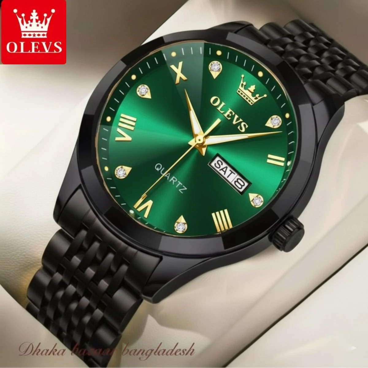 OliveZ NEXT  নতুন ডিজাইনের পুরুষদের জন্য ঘড়ি BLACK GREEN