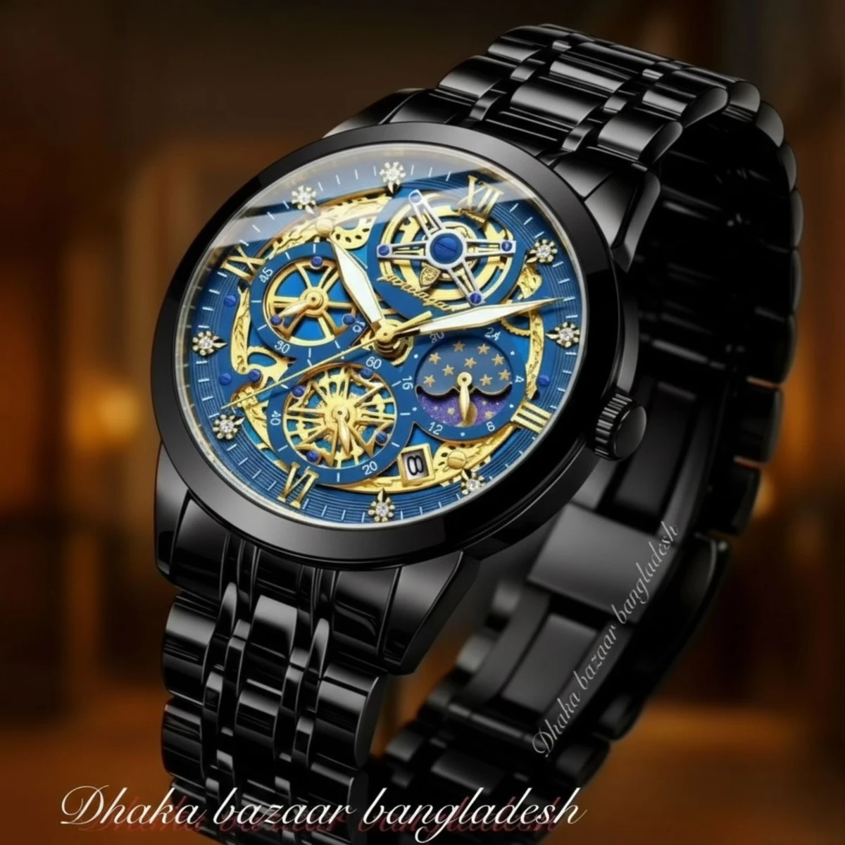 PRE PRO 754 পুরুষের জন্য নন মেকানিক্যাল ঘড়ি BLACK BLUE