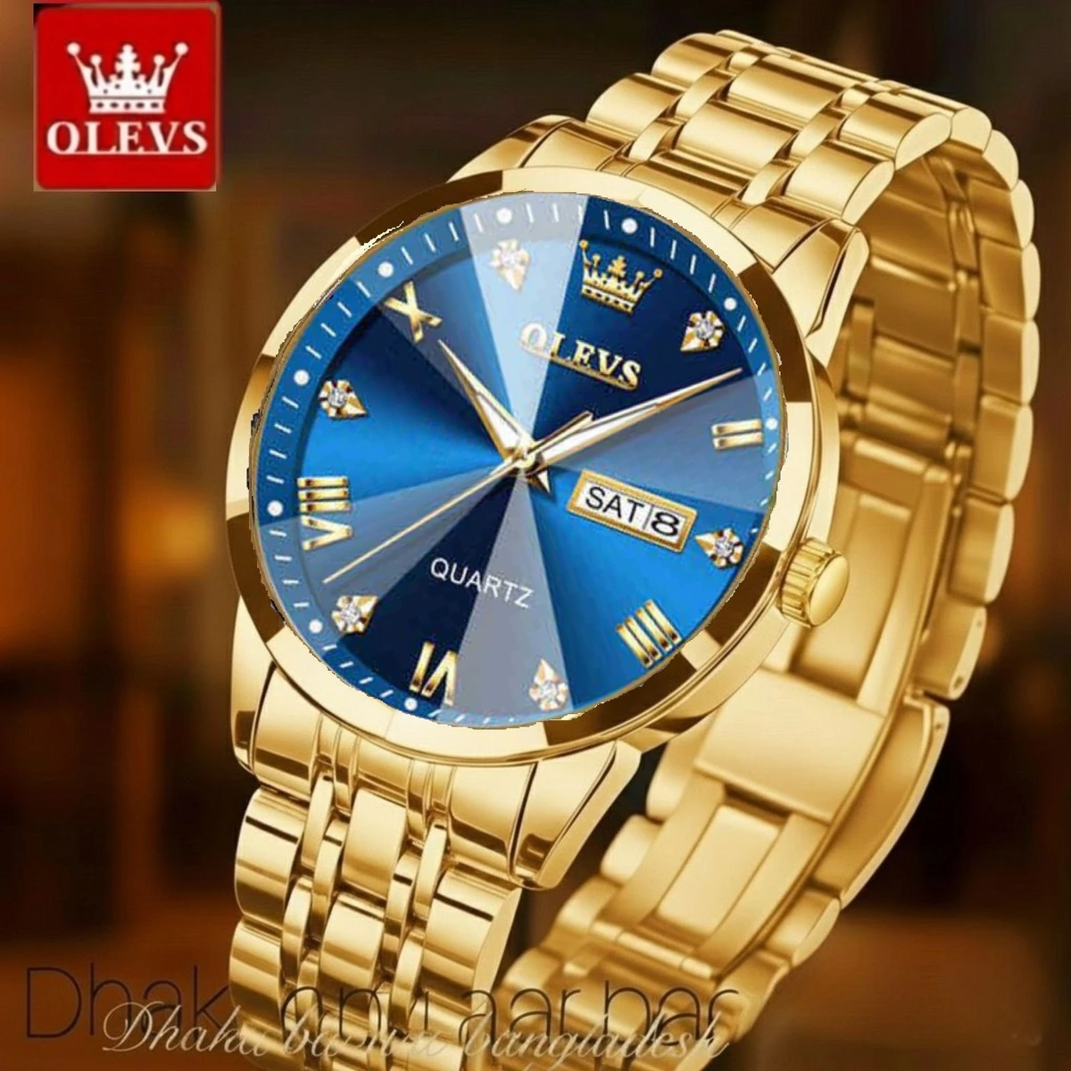 OliveZ NEXT নতুন ডিজাইনের পুরুষদের জন্য ঘড়ি GOLDEN BLUE
