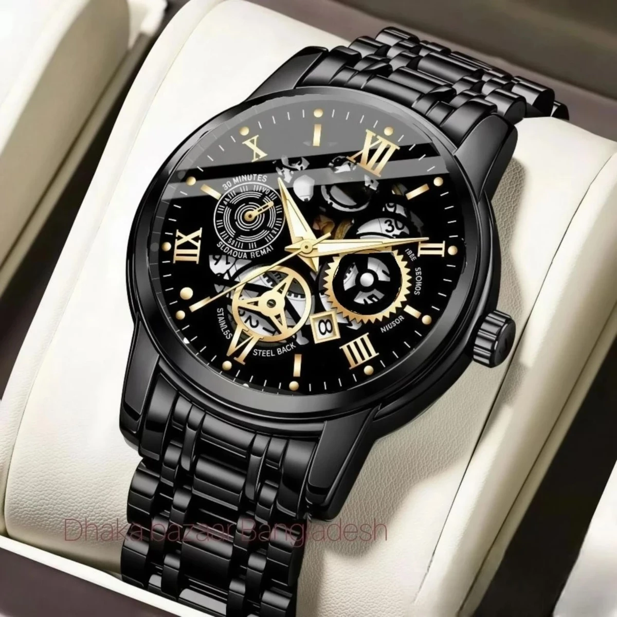পুরুষের জন্য CM220 নন মেকানিক্যাল ওয়াটার প্রুফ ঘড়ি BLACK NEW