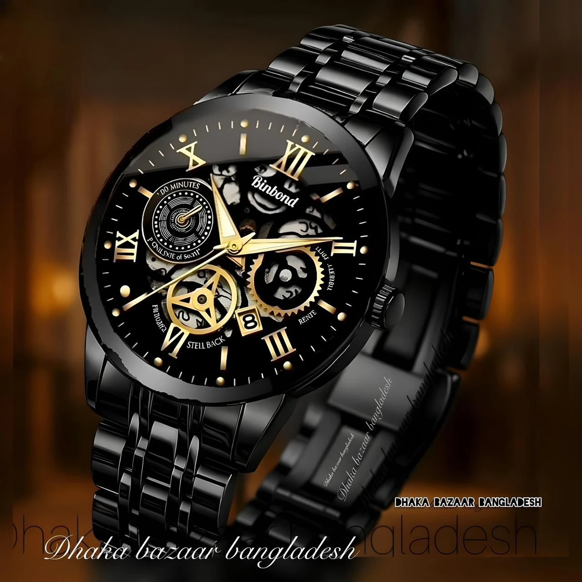 পুরুষের জন্য CM220 নন মেকানিক্যাল ওয়াটার প্রুফ ঘড়ি BLACK NEW