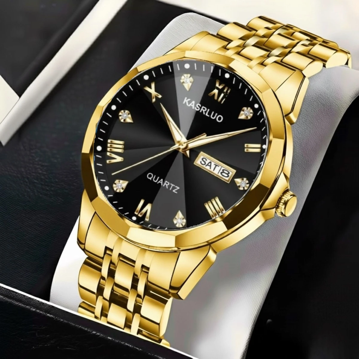 KASARULSZ KAZ নতুন ডিজাইনের পুরুষদের জন্য ঘড়ি GOLDEN BLACK