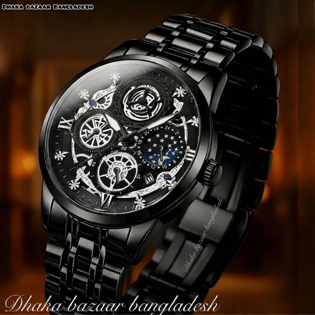 3352 OliveZ নতুন ডিজাইনের পুরুষদের জন্য ঘড়ি BLACK
