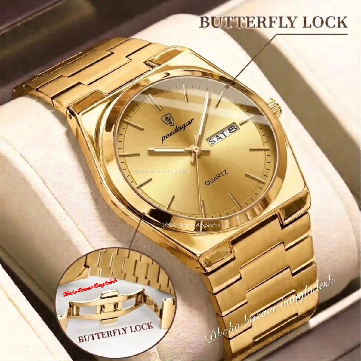 PEODAGOR 9030 নতুন ডিজাইনের পুরুষদের জন্য ঘড়ি GOLDEN