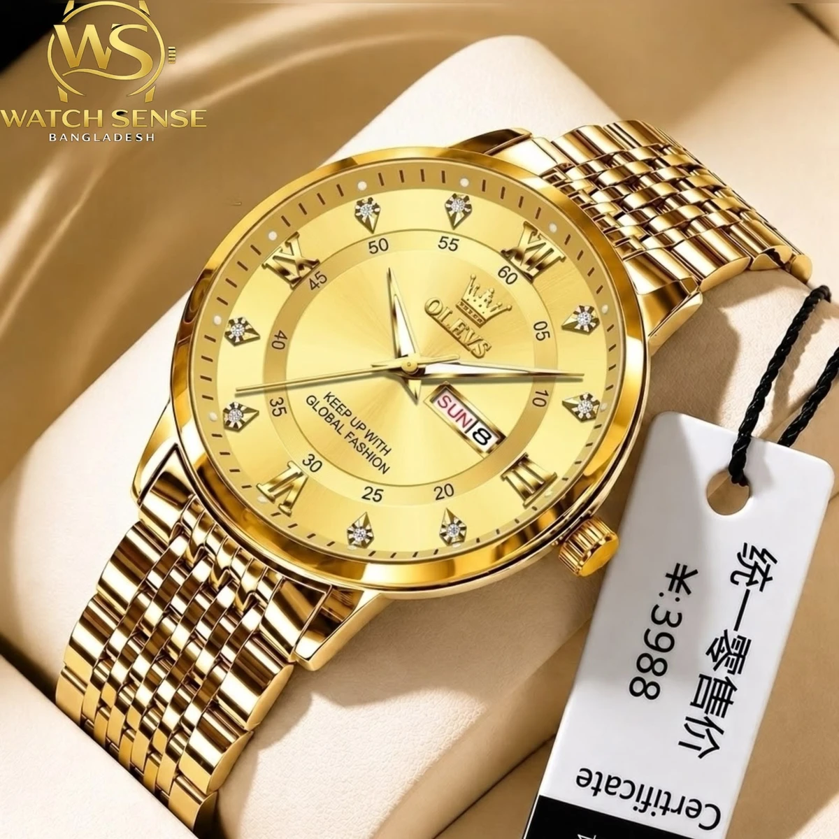 OLIVES 23 নতুন ডিজাইনের পুরুষদের জন্য ঘড়ি  GOLDEN
