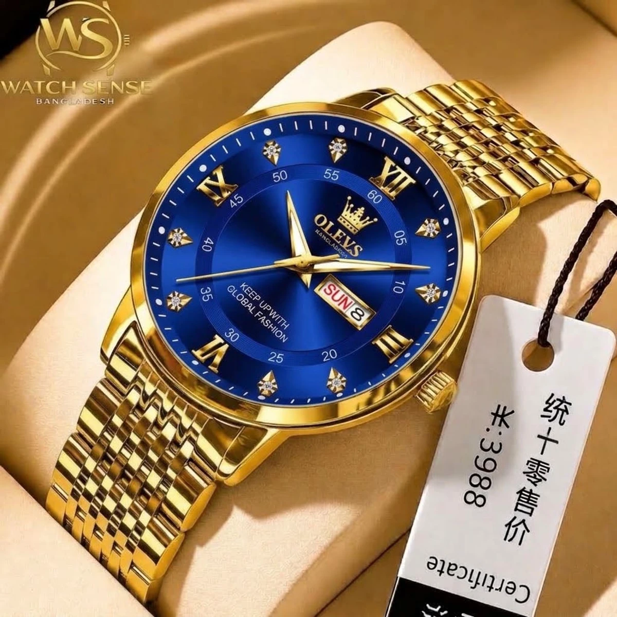 OLIVES 23 নতুন ডিজাইনের পুরুষদের জন্য ঘড়ি GOLDEN BLUE