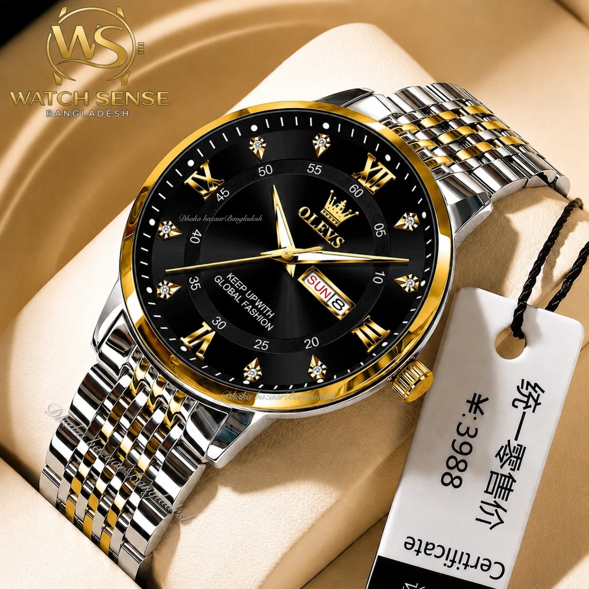 OLIVES 23 নতুন ডিজাইনের পুরুষদের জন্য ঘড়ি SILVER GOLDEN BL