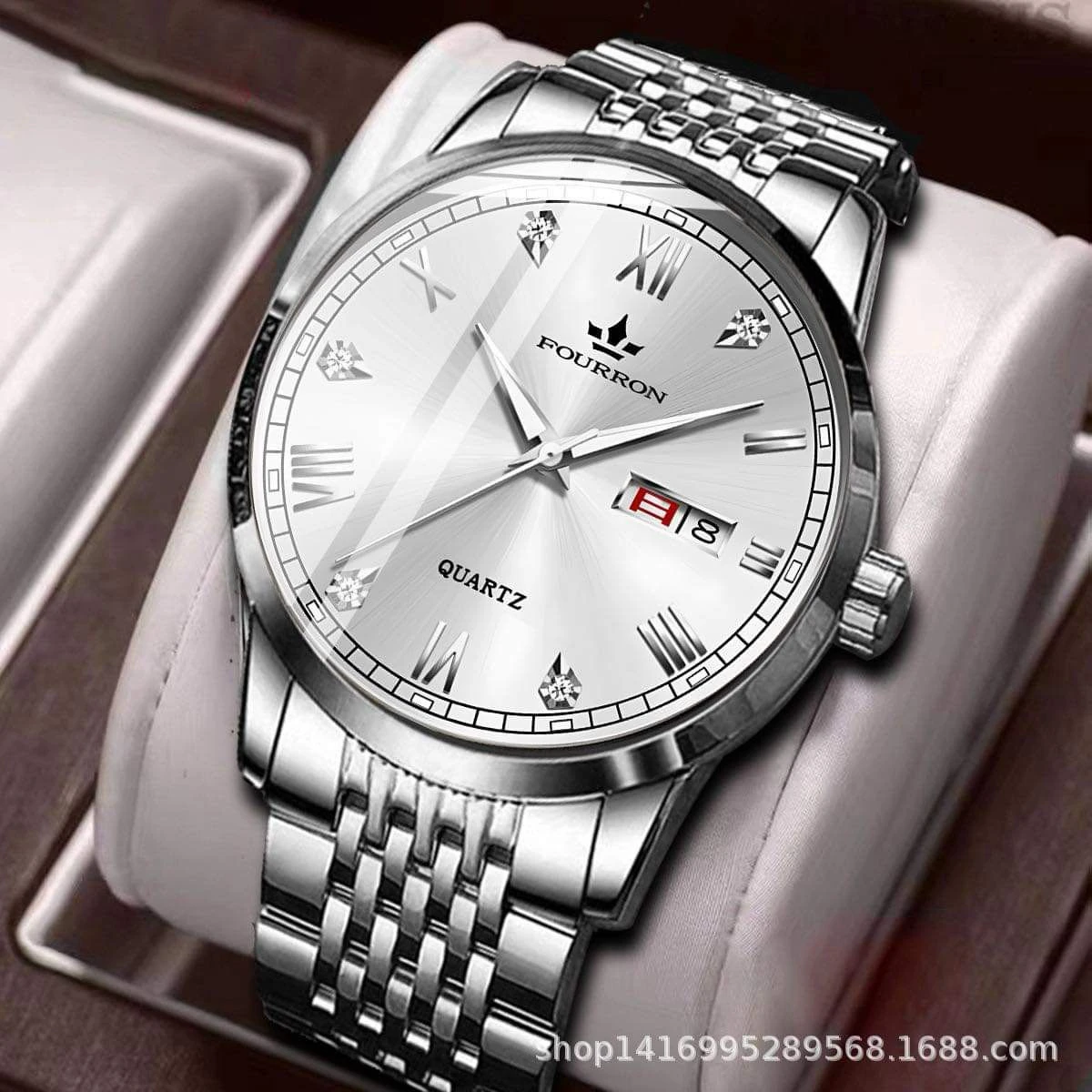 FN4 নতুন ডিজাইনের পুরুষদের জন্য ঘড়ি WHITE