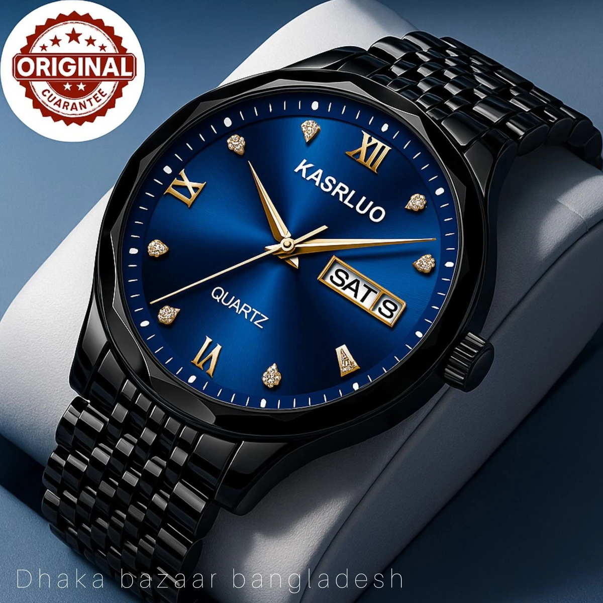 KAS MAN নতুন ডিজাইনের পুরুষদের জন্য ঘড়ি BLACK BLUE