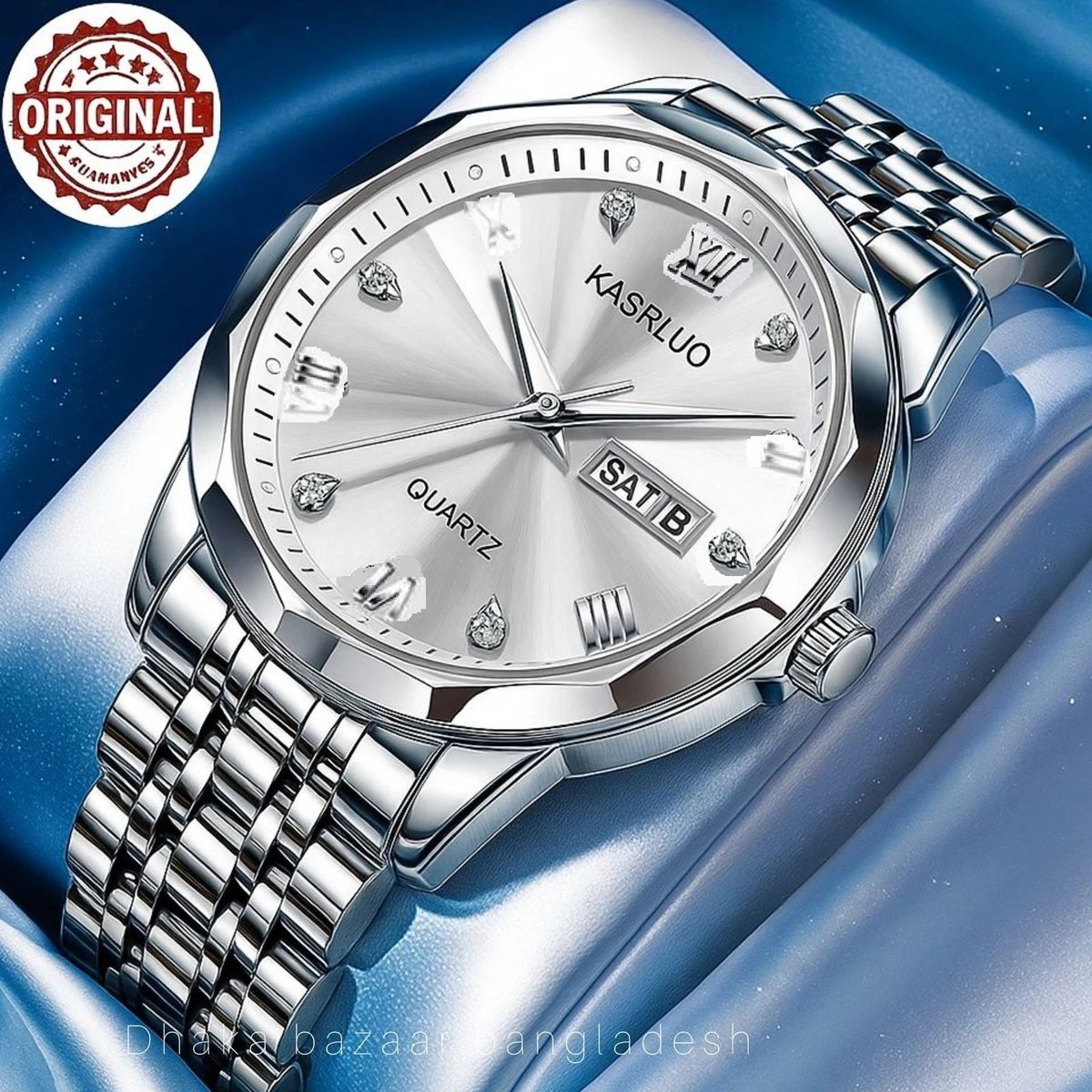 KAS MAN নতুন ডিজাইনের পুরুষদের জন্য ঘড়ি WHITE