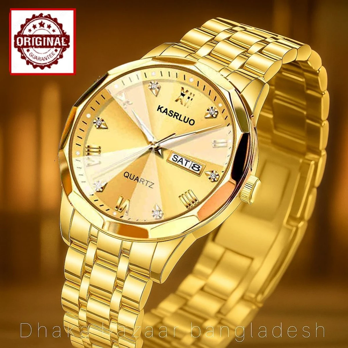 KAS MAN নতুন ডিজাইনের পুরুষদের জন্য ঘড়ি GOLDEN