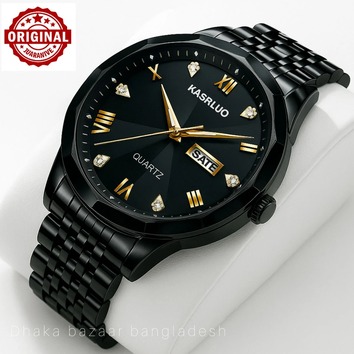 KAS MAN নতুন ডিজাইনের পুরুষদের জন্য ঘড়ি BLACK