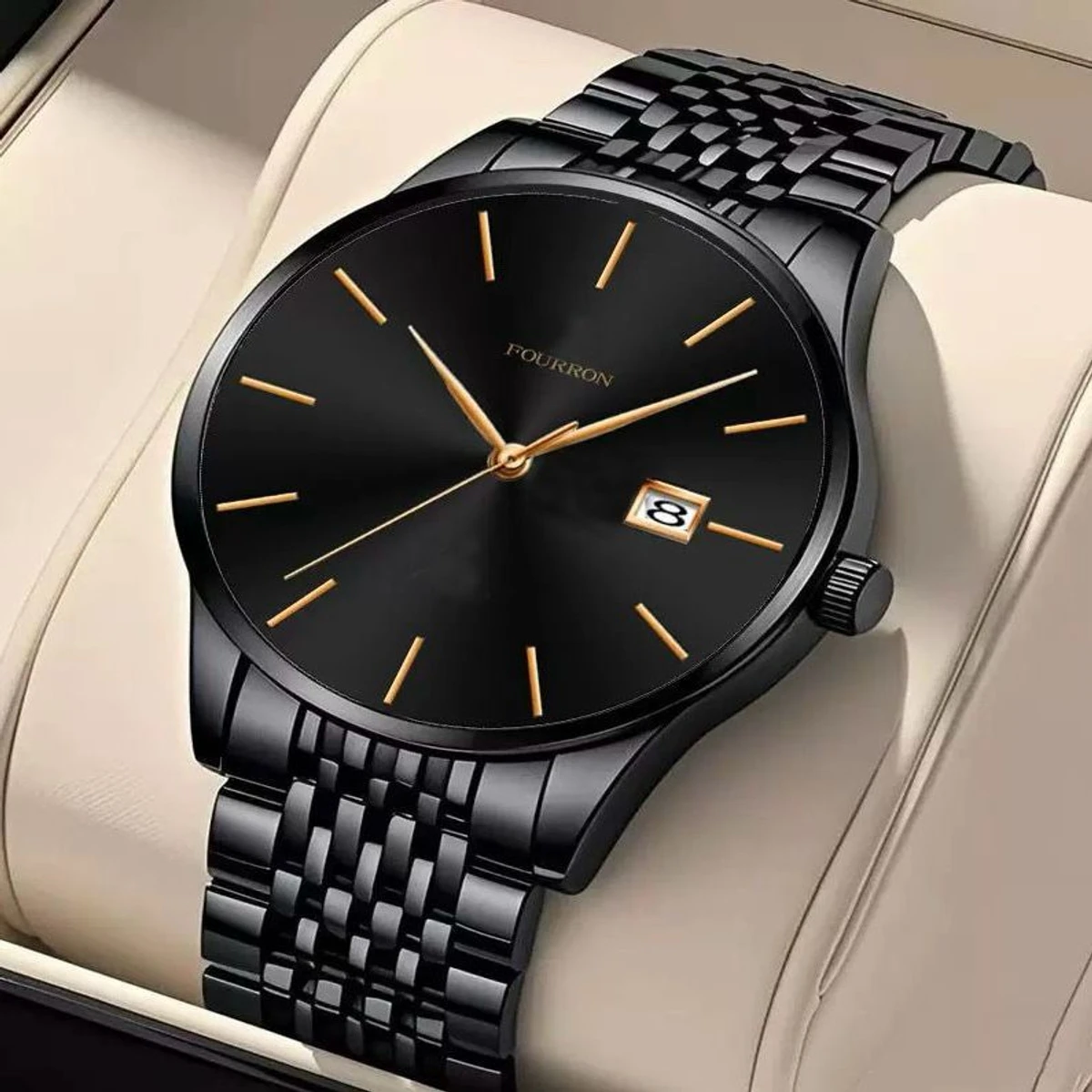808 ONTHREDGE নতুন ডিজাইনের পুরুষদের জন্য ঘড়ি BLACK