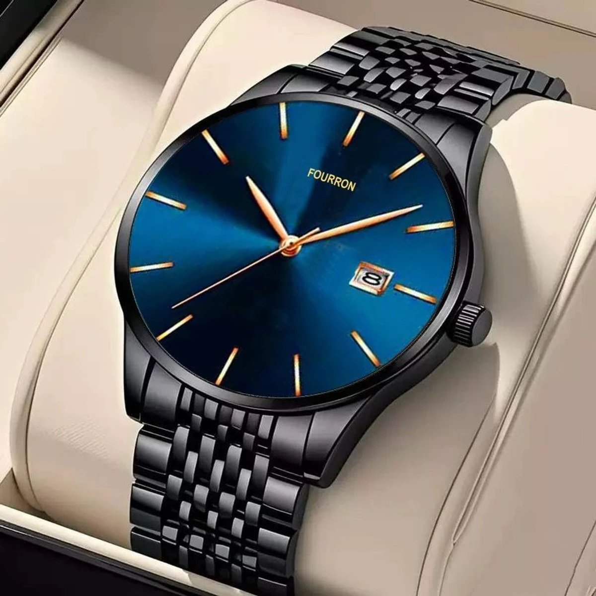 808 ONTHREDGE নতুন ডিজাইনের পুরুষদের জন্য ঘড়ি BLACK BLUE