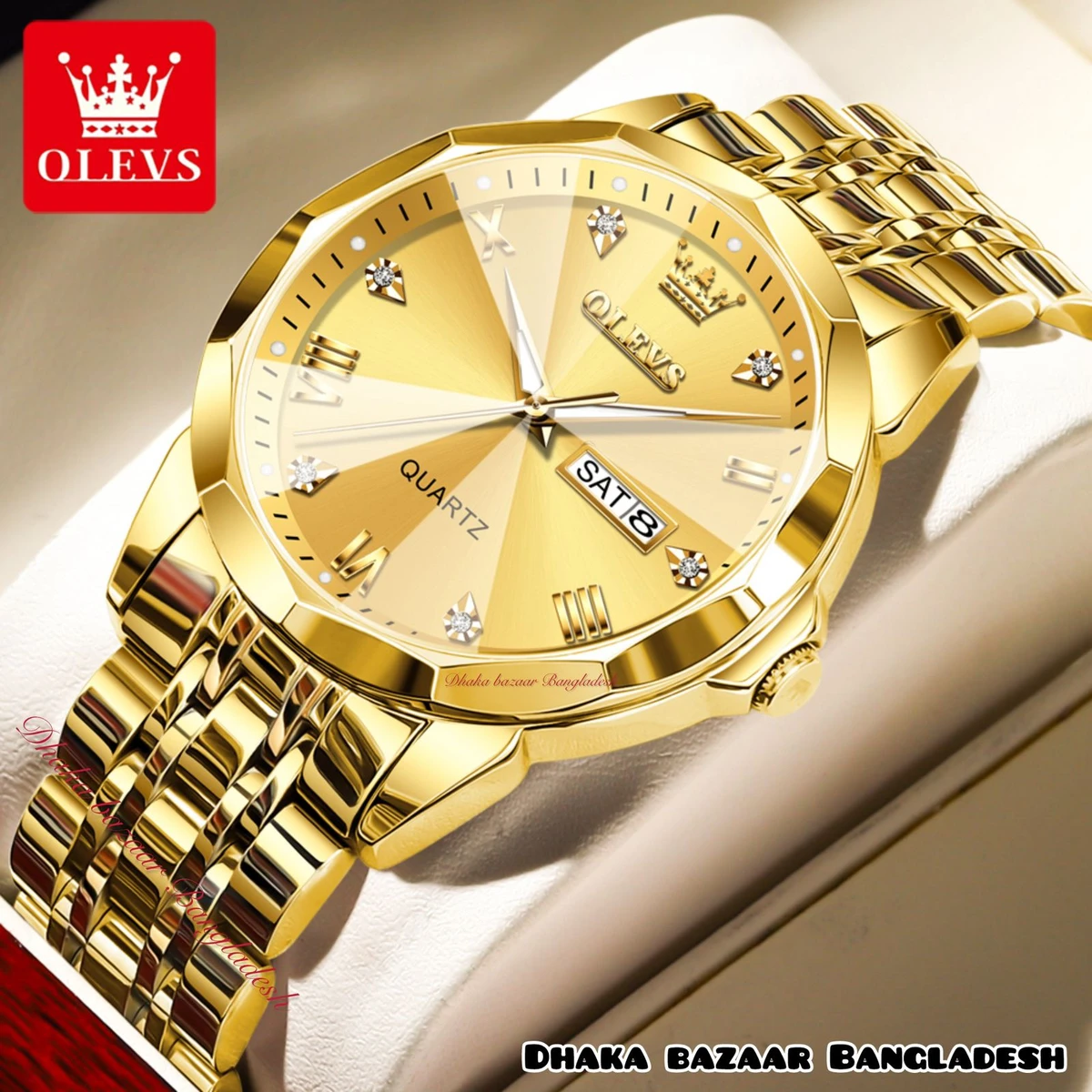 KAS MAN নতুন ডিজাইনের পুরুষদের জন্য ঘড়ি GOLDEN