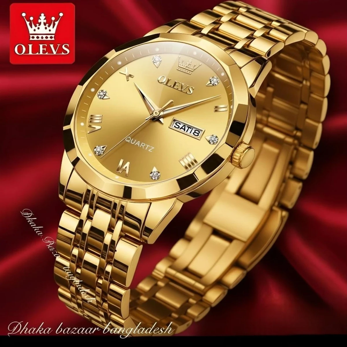 OLIVESZ নতুন ডিজাইনের পুরুষদের জন্য ঘড়ি GOLDEN