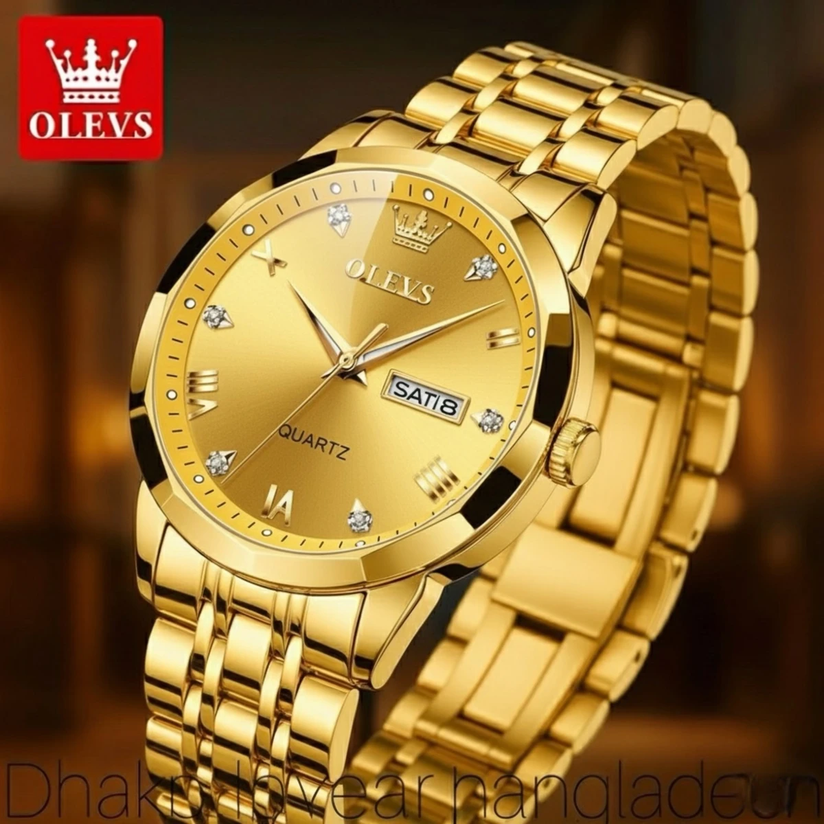 OLIVESZ নতুন ডিজাইনের পুরুষদের জন্য ঘড়ি GOLDEN