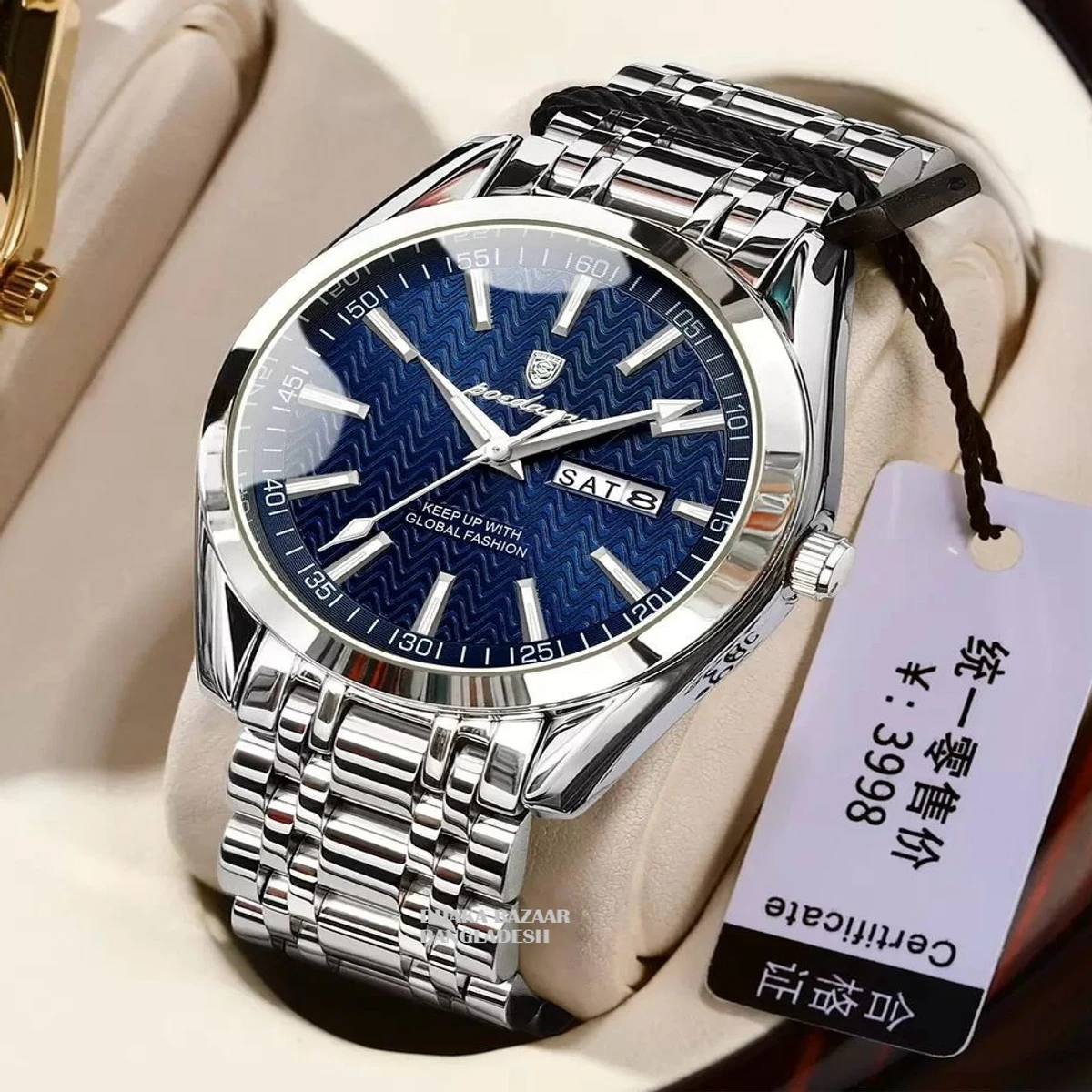 PEO 545 নতুন ডিজাইনের পুরুষদের জন্য ঘড়ি SILVER BLUE