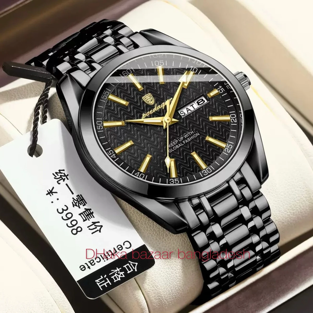 PEO 545 নতুন ডিজাইনের পুরুষদের জন্য ঘড়ি BLACK