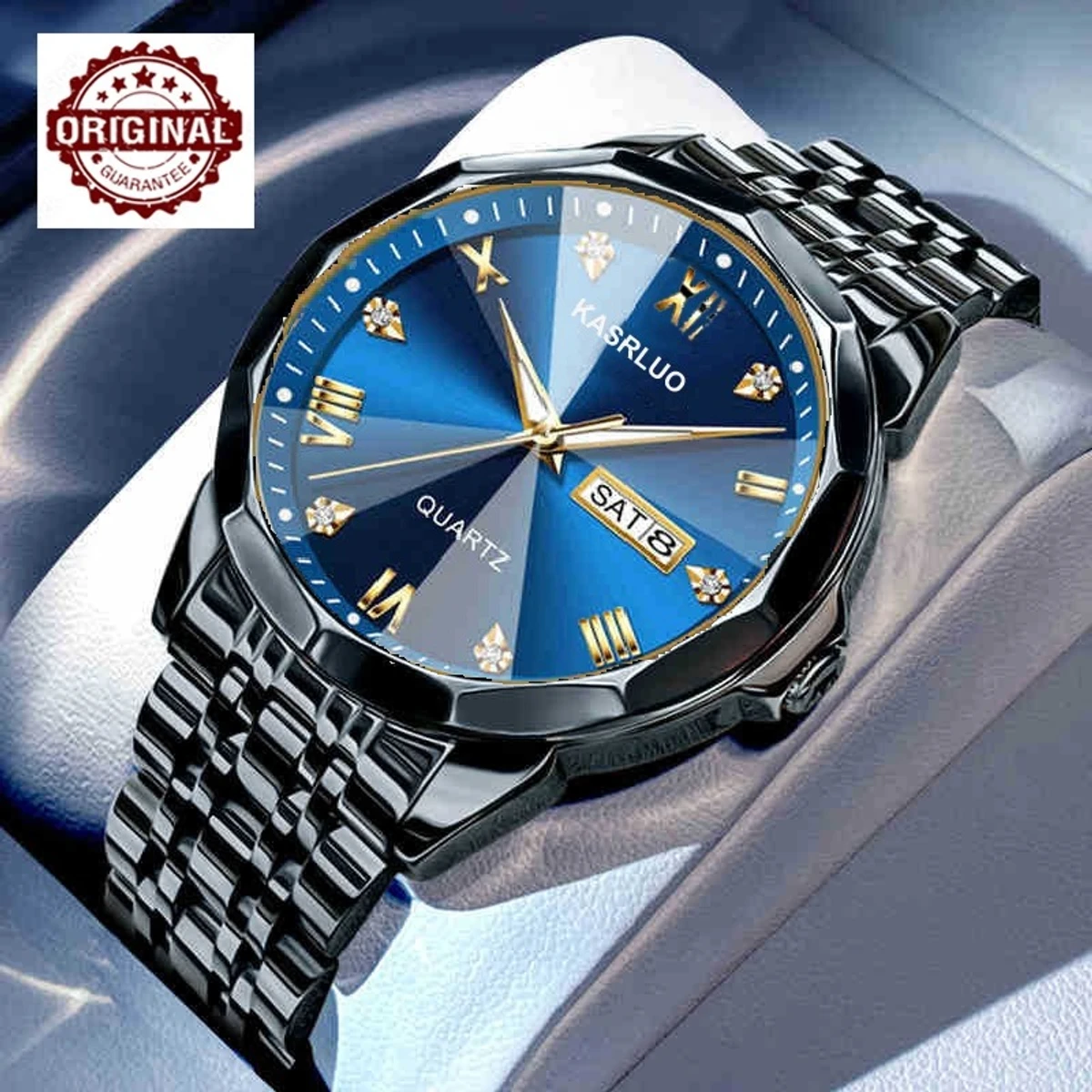 KASARUL PLUS  নতুন ডিজাইনের পুরুষদের জন্য ঘড়ি BLACK BLUE