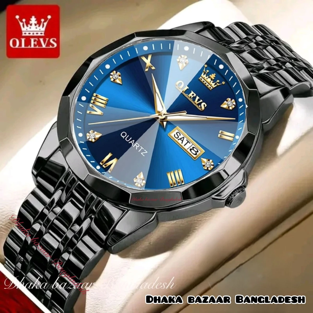 KASARUL PLUS  নতুন ডিজাইনের পুরুষদের জন্য ঘড়ি BLACK BLUE