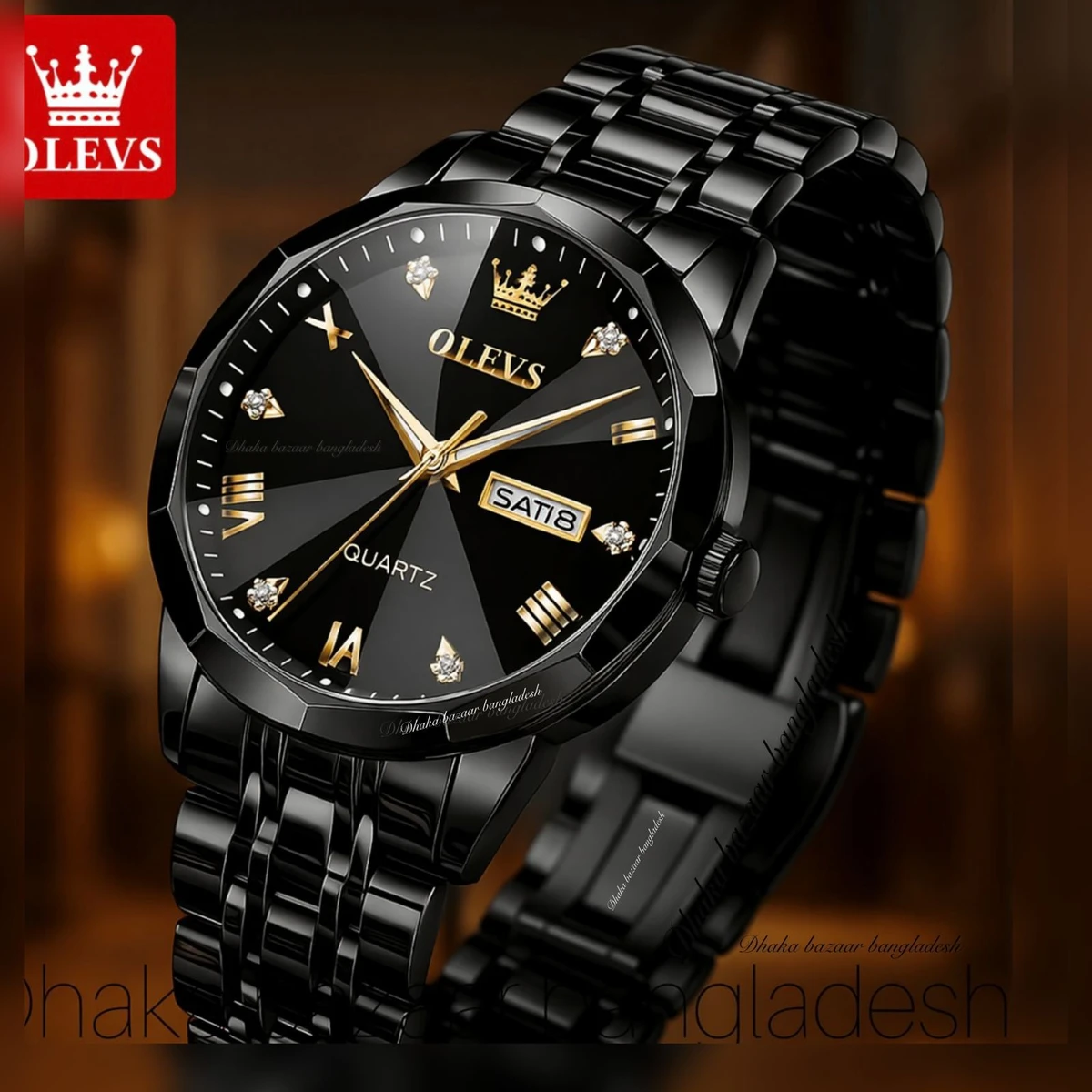 KASARUL PLUS নতুন ডিজাইনের পুরুষদের জন্য ঘড়ি BLACK