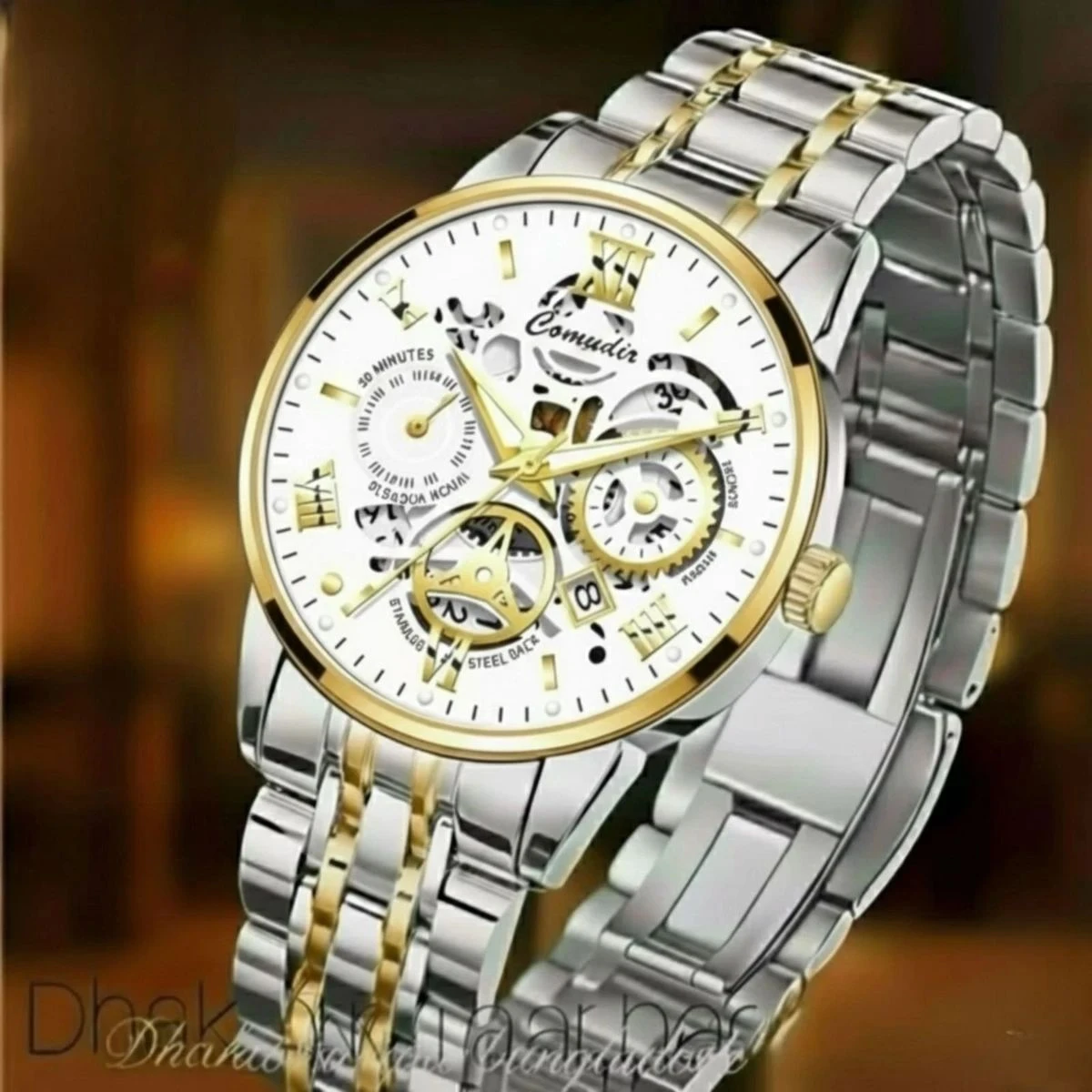 পুরুষের জন্য CM220 নন মেকানিক্যাল ওয়াটার প্রুফ ঘড়ি WHITE