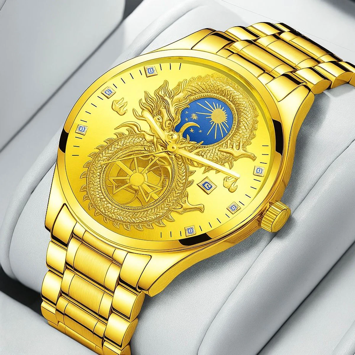 BIN S999 নন কর্ণগ্রাফ নতুন ডিজাইনের পুরুষদের জন্য ঘড়ি FULL GOLDEN
