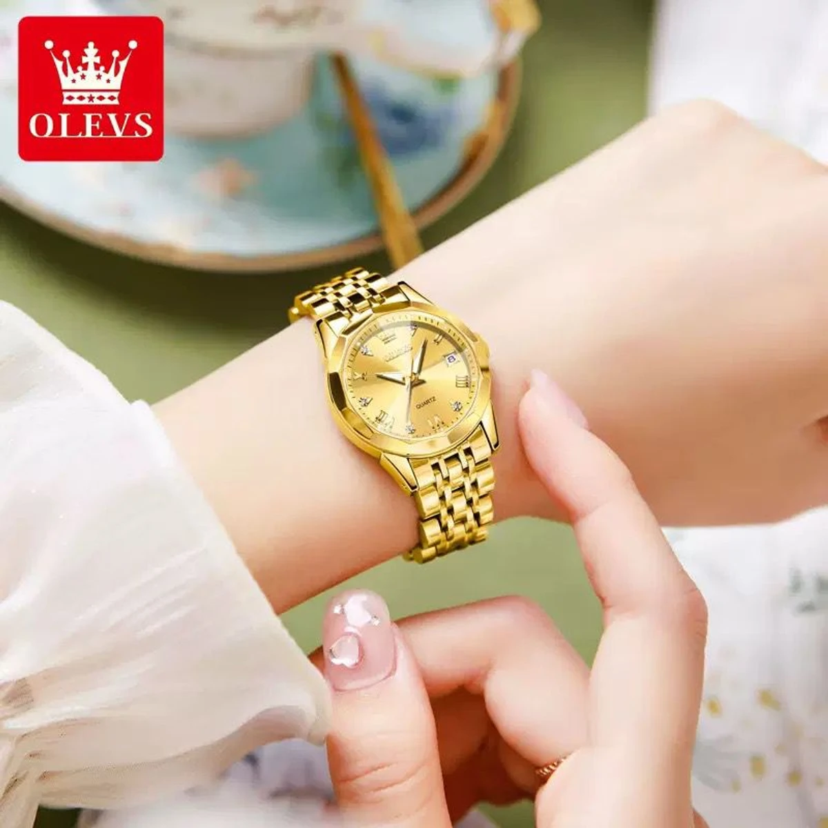 WOMAN OLIVES 81999 নতুন ডিজাইনের মেয়েদের জন্য ঘড়ি GOLDEN