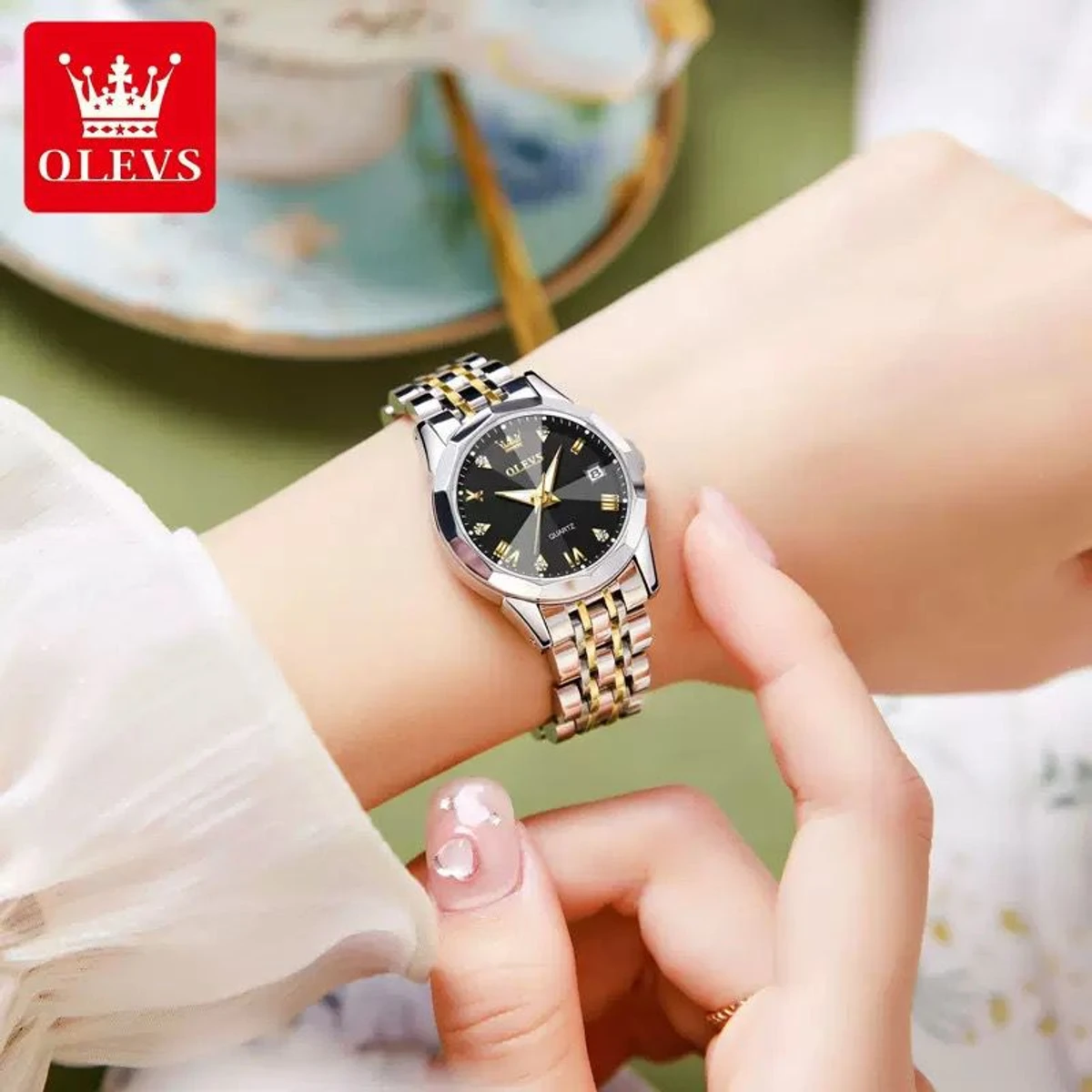 WOMAN OLIVES 81999 নতুন ডিজাইনের মেয়েদের জন্য ঘড়ি SILVER GOLDEN BLACK