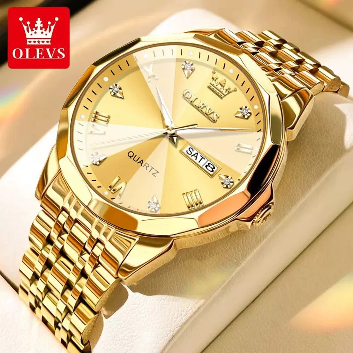 OliveZ নতুন ডিজাইনের পুরুষদের জন্য ঘড়ি GOLDEN