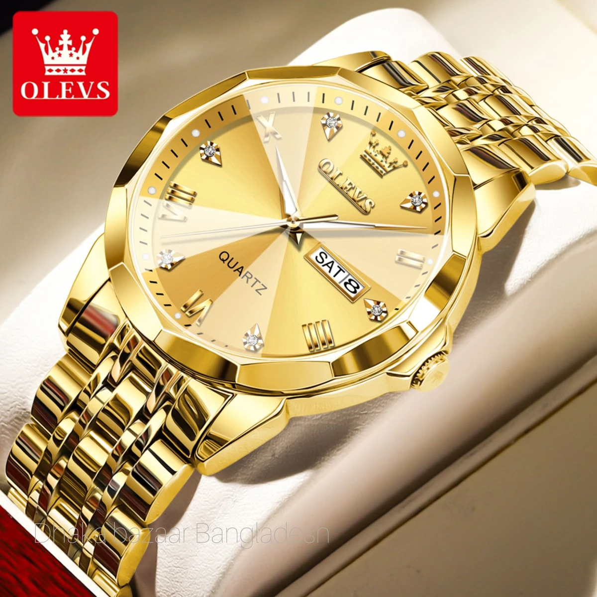 OliveZ নতুন ডিজাইনের পুরুষদের জন্য ঘড়ি GOLDEN