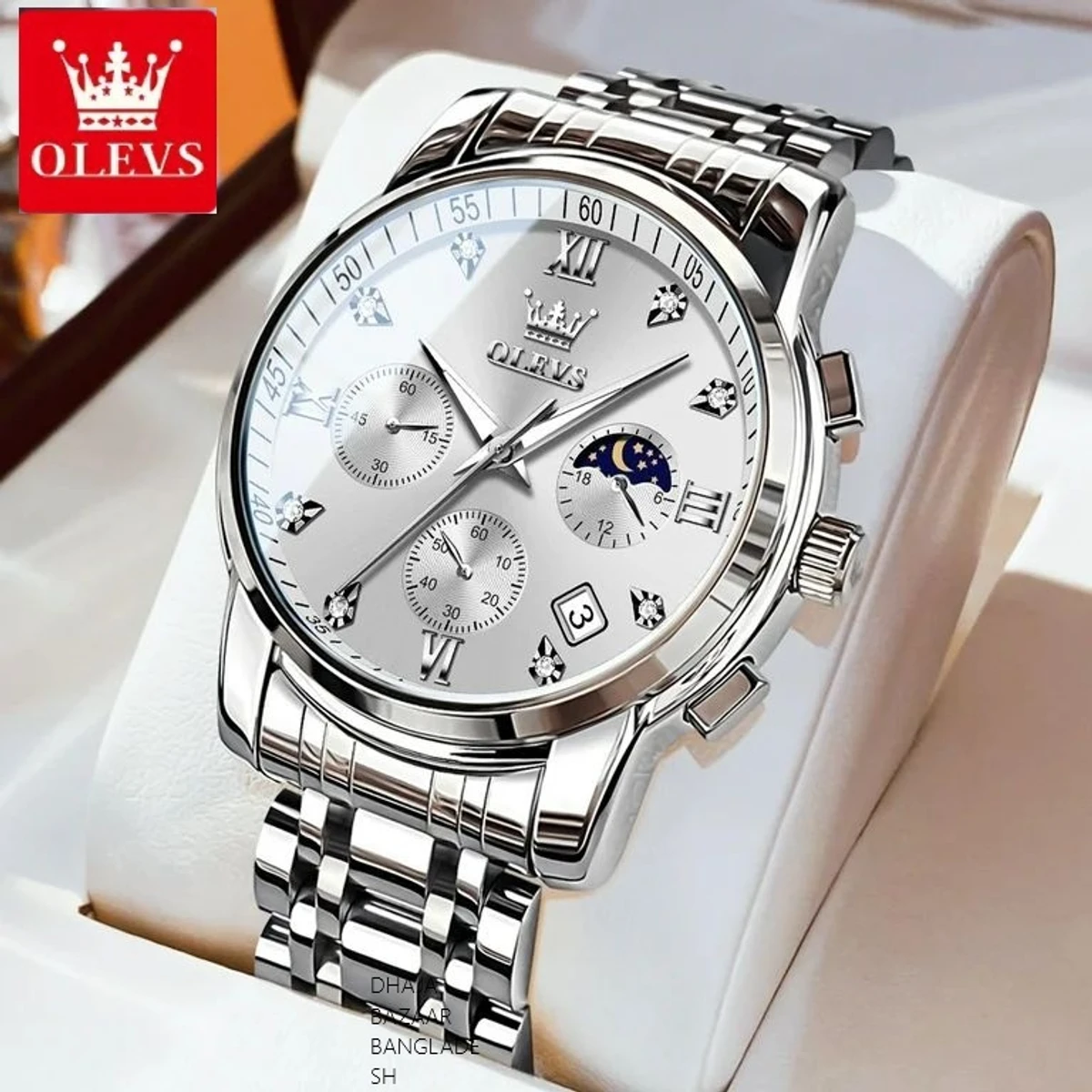 OLIVESZ 2200 নতুন ডিজাইনের পুরুষদের জন্য ঘড়ি  WHITE