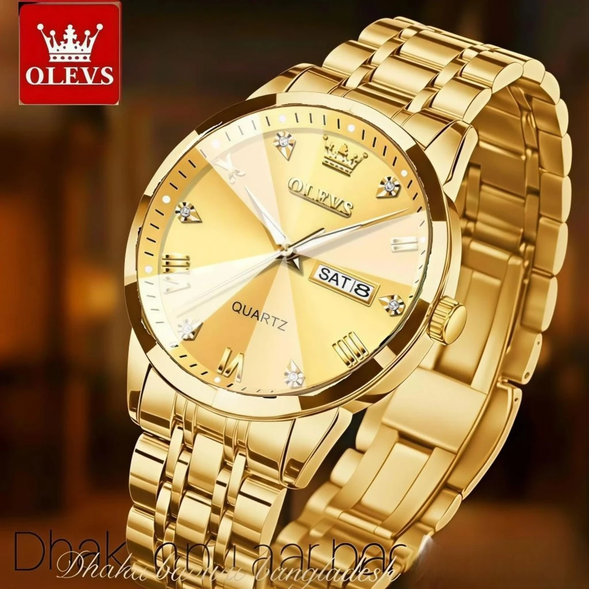 OliveZ নতুন ডিজাইনের পুরুষদের জন্য ঘড়ি GOLDEN