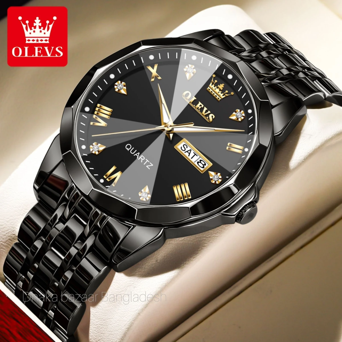 OliveZ নতুন ডিজাইনের পুরুষদের জন্য ঘড়ি BLACK