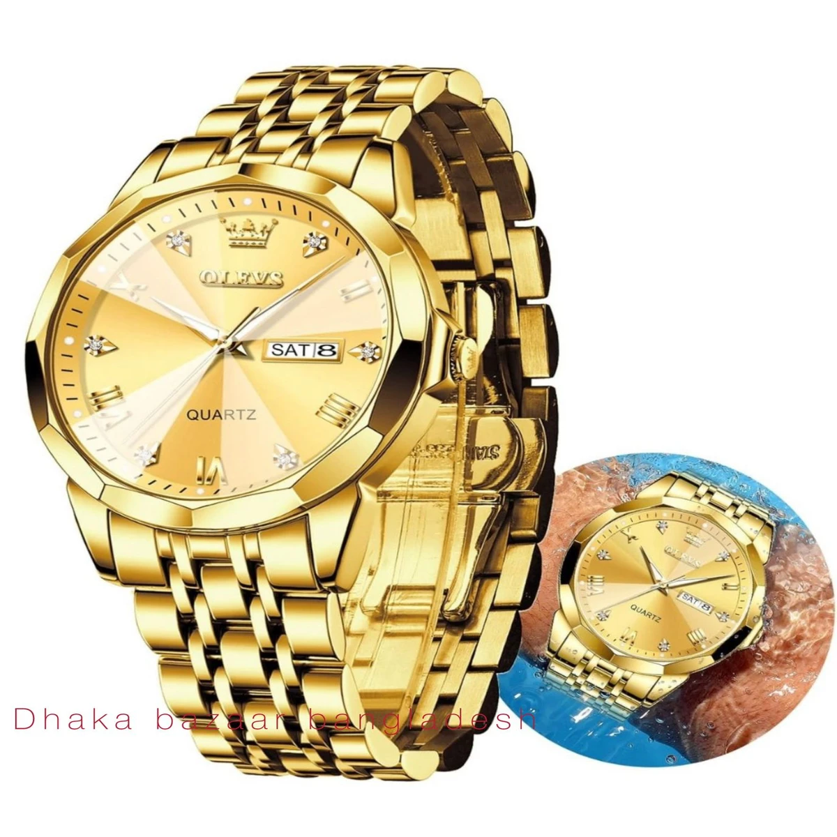 OliveZ নতুন ডিজাইনের পুরুষদের জন্য ঘড়ি GOLDEN
