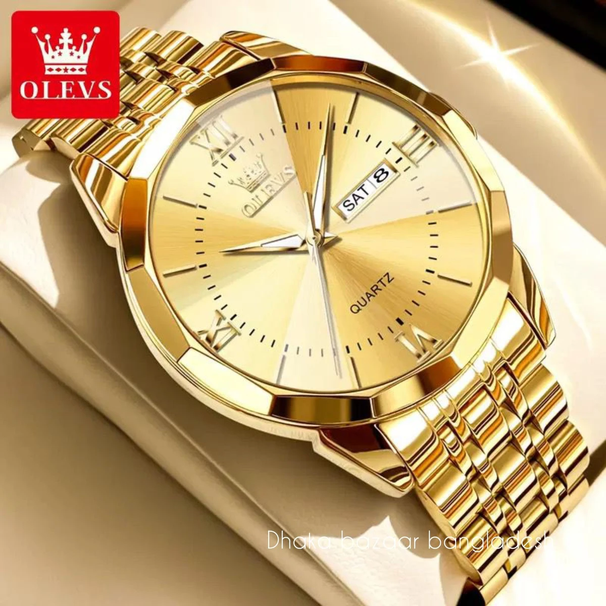 OLIVESZ নতুন ডিজাইনের পুরুষদের জন্য ঘড়ি GOLDEN