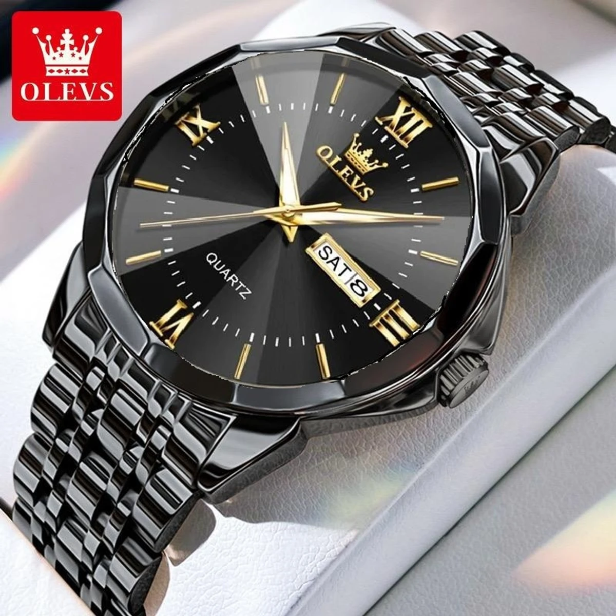 OliveZ নতুন ডিজাইনের পুরুষদের জন্য ঘড়ি BLACK