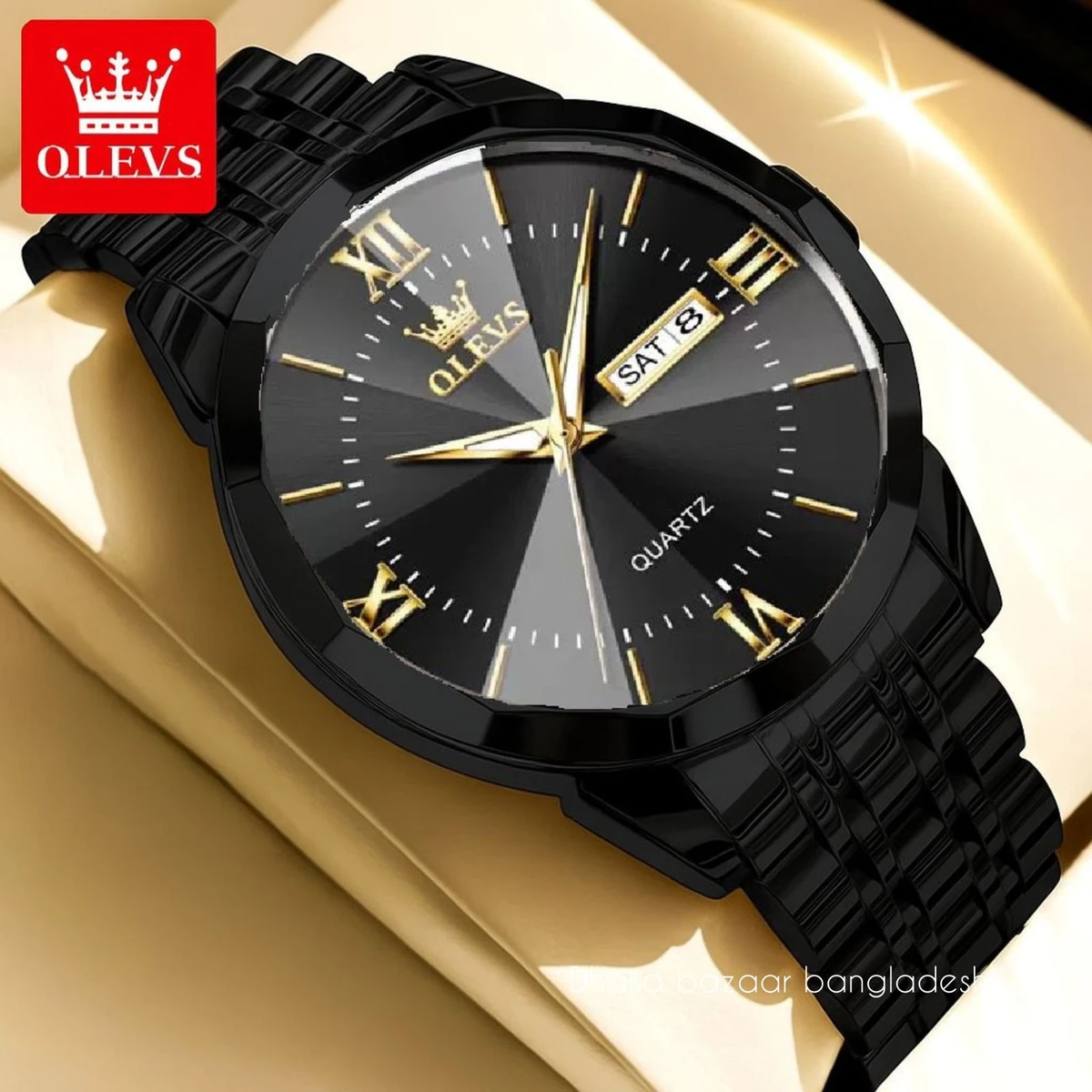 OliveZ নতুন ডিজাইনের পুরুষদের জন্য ঘড়ি BLACK
