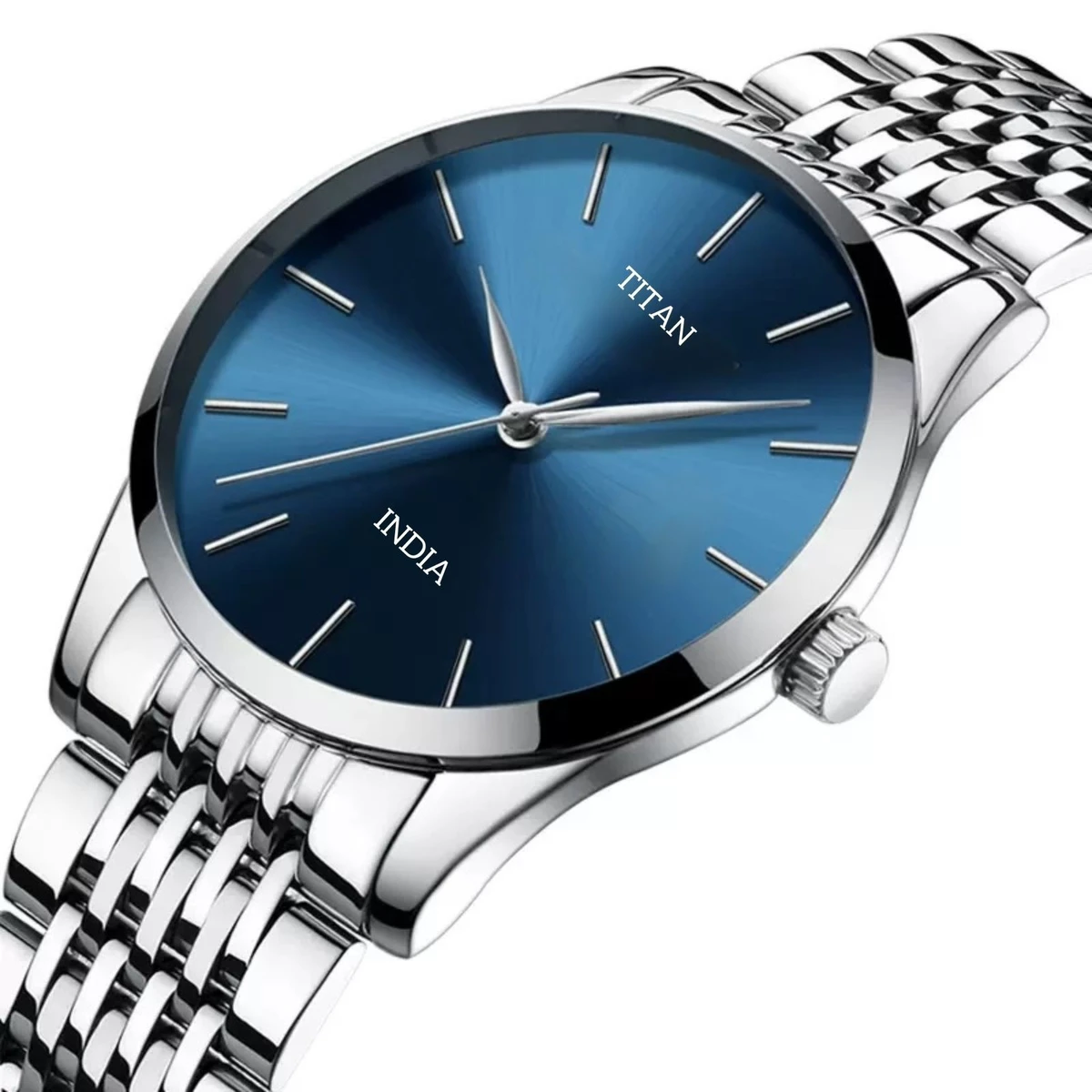 MARK ON THE নতুন ডিজাইনের পুরুষদের জন্য ঘড়ি SILVER BLUE