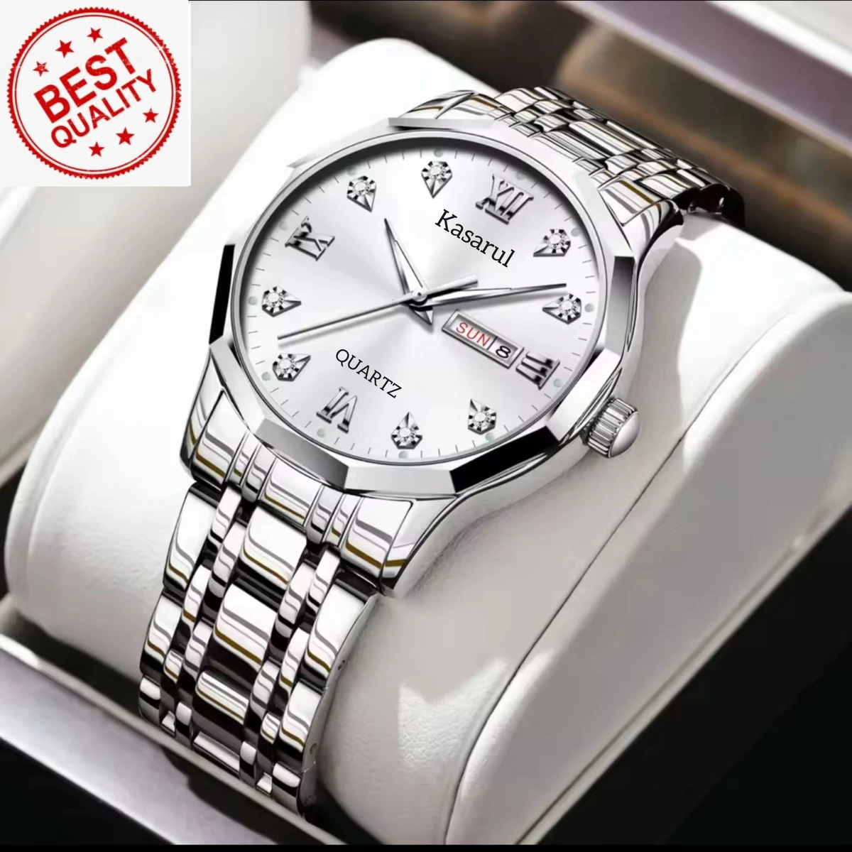 KAS MAN নতুন ডিজাইনের পুরুষদের জন্য ঘড়ি WHITE